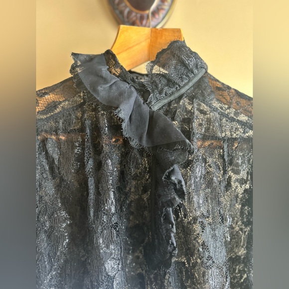 Vinage 70s Léo chevalier lace dress - Picture 3 of 16